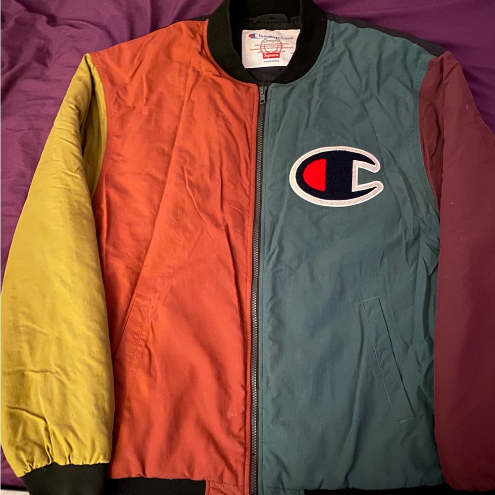 Supreme Champion Men's Colorblock Bomber Jacket